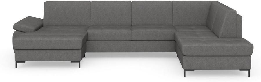 DOMO collection Zithoek Capelo comfortabel duidelijke lijnen kenmerken dit ontwerp U-Vorm met verstelbare armleuningen naar keuze met slaapfunctie binnenvering - Foto 12