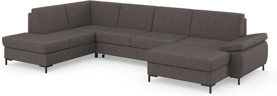 DOMO collection Zithoek Capelo comfortabel duidelijke lijnen kenmerken dit ontwerp U-Vorm met verstelbare armleuningen naar keuze met slaapfunctie binnenvering - Foto 19