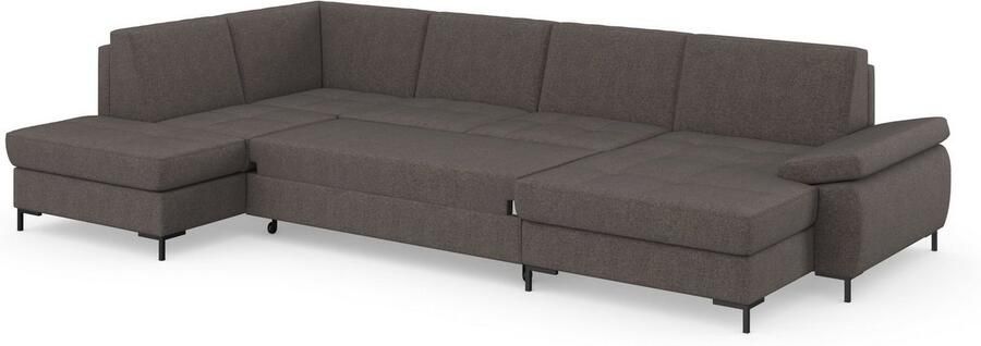 DOMO collection Zithoek Capelo comfortabel duidelijke lijnen kenmerken dit ontwerp U-Vorm met verstelbare armleuningen naar keuze met slaapfunctie binnenvering - Foto 18