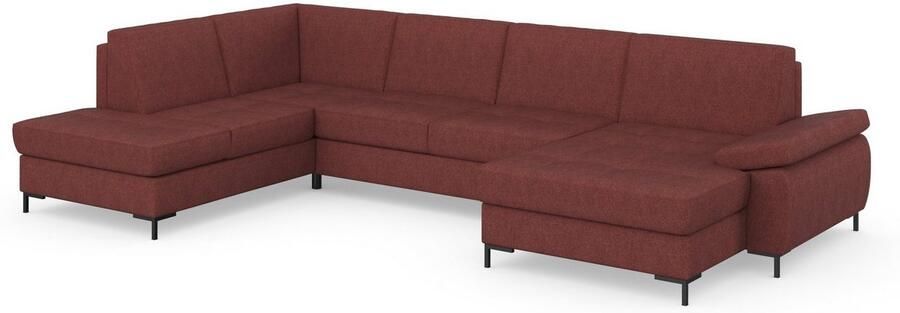 DOMO collection Zithoek Capelo comfortabel duidelijke lijnen kenmerken dit ontwerp U-Vorm met verstelbare armleuningen naar keuze met slaapfunctie binnenvering - Foto 18