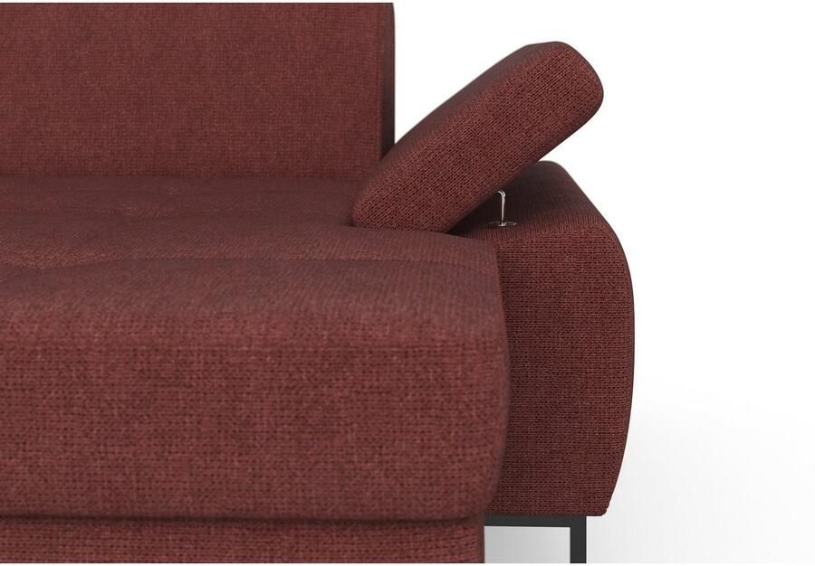 DOMO collection Zithoek Capelo comfortabel duidelijke lijnen kenmerken dit ontwerp U-Vorm met verstelbare armleuningen naar keuze met slaapfunctie binnenvering - Foto 4