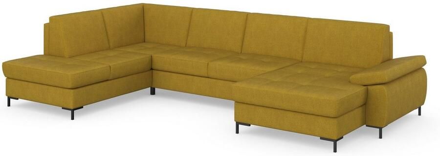 DOMO collection Zithoek Capelo comfortabel duidelijke lijnen kenmerken dit ontwerp U-Vorm met verstelbare armleuningen naar keuze met slaapfunctie binnenvering - Foto 18