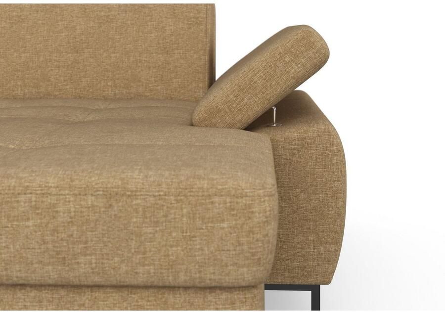 DOMO collection Zithoek Capelo comfortabel duidelijke lijnen kenmerken dit ontwerp U-Vorm met verstelbare armleuningen naar keuze met slaapfunctie binnenvering - Foto 4