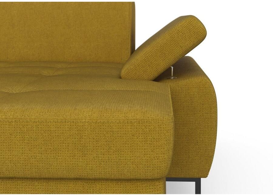 DOMO collection Zithoek Capelo comfortabel duidelijke lijnen kenmerken dit ontwerp U-Vorm met verstelbare armleuningen naar keuze met slaapfunctie binnenvering - Foto 4