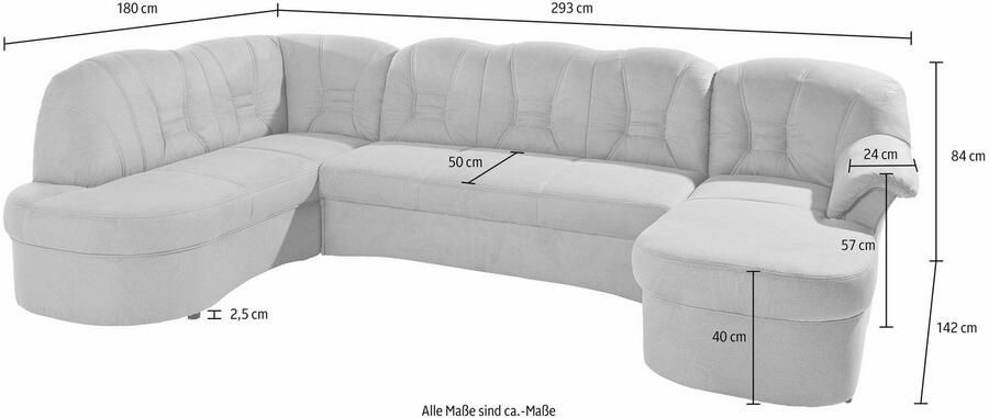 DOMO collection Zithoek Elva tijdloze vormentaal elegante rugstikking U-Vorm - Foto 3