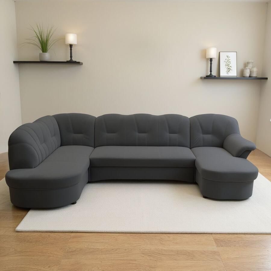 DOMO collection Zithoek Flores ook in leren bekleding B D H: 293 180 86 cm U-vorm (3 stuks) - Foto 12