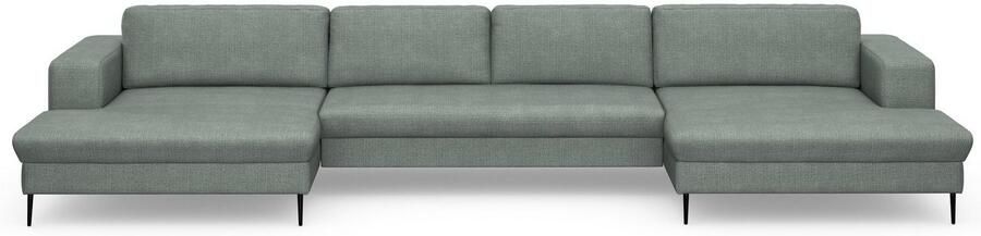 DOMO collection Zithoek Modica U-vorm XXL in een moderne look met 2 royale récamiers ook in cord - Foto 5