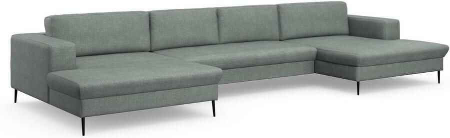 DOMO collection Zithoek Modica U-vorm XXL in een moderne look met 2 royale récamiers ook in cord - Foto 4