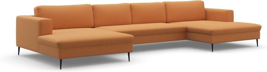 DOMO collection Zithoek Modica U-vorm XXL in een moderne look met 2 royale récamiers ook in cord - Foto 5