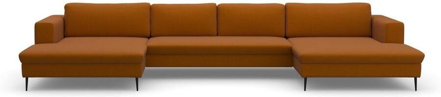 DOMO collection Zithoek Modica U-vorm actueel kubistisch design met 2 chaise longues veel ruimte