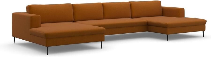 DOMO collection Zithoek Modica U-vorm actueel kubistisch design met 2 chaise longues veel ruimte - Foto 4