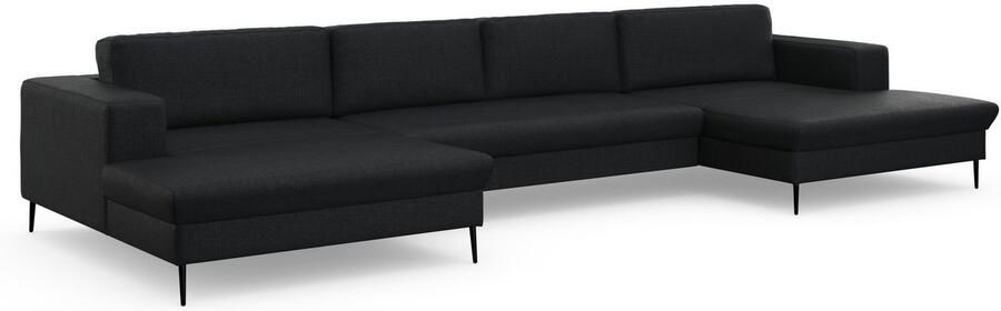 DOMO collection Zithoek Modica U-vorm XXL in een moderne look met 2 royale récamiers ook in cord - Foto 5