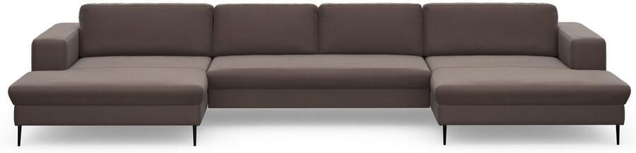 DOMO collection Zithoek Modica U-vorm XXL in een moderne look met 2 royale récamiers ook in cord - Foto 5