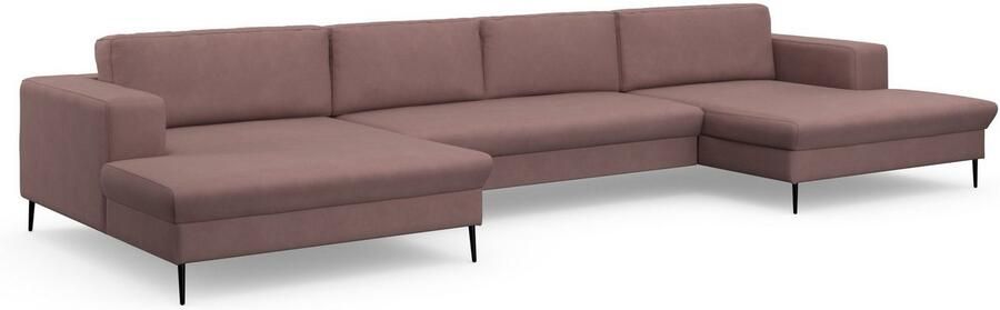 DOMO collection Zithoek Modica U-vorm XXL in een moderne look met 2 royale récamiers ook in cord - Foto 4