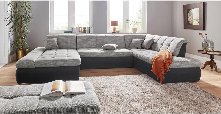 DOMO collection Zithoek Moric Luxus incl. sierkussen U-vorm tot 140 kg per zitplaats belastbaar XXL B D H: 353 216 80 cm - Foto 3