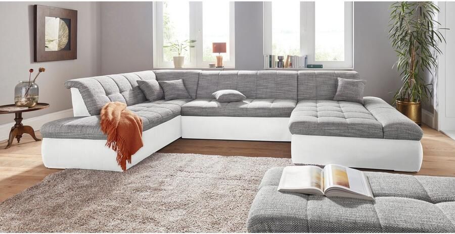 DOMO collection Zithoek Moric Luxus incl. sierkussen U-vorm tot 140 kg per zitplaats belastbaar XXL B D H: 353 216 80 cm - Foto 3