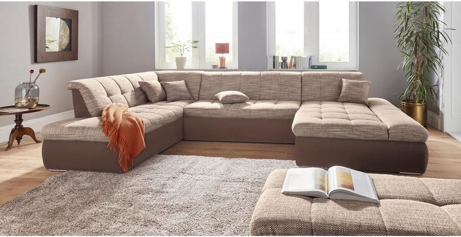 DOMO collection Zithoek Moric Luxus incl. sierkussen U-vorm tot 140 kg per zitplaats belastbaar XXL B D H: 353 216 80 cm - Foto 3