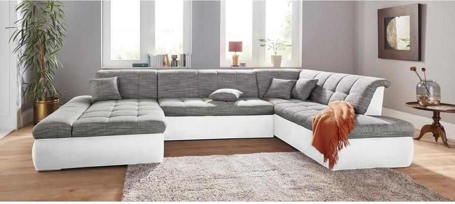 DOMO collection Zithoek Moric Luxus incl. sierkussen U-vorm tot 140 kg per zitplaats belastbaar XXL B D H: 353 216 80 cm - Foto 2