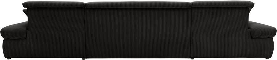 DOMO collection Zithoek Moric optioneel met slaapfunctie en armleuningsverstelling XXL U-vorm aan beide zijden met recamière incl. sierkussen cord-bekleding - Foto 4