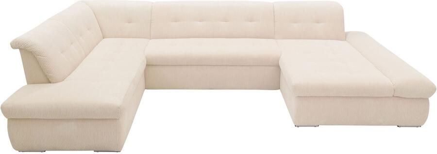 DOMO collection Zithoek Moric U-vorm ook in cord in xxl-formaat naar keuze met slaapfunctie en verstelbare armleuning - Foto 4