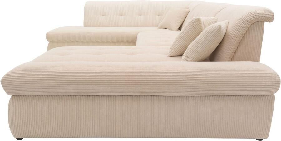 DOMO collection Zithoek Moric U-vorm ook in cord in xxl-formaat naar keuze met slaapfunctie en verstelbare armleuning