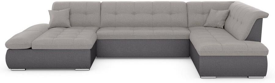 DOMO collection Zithoek Moric U-vorm ook in cord in xxl-formaat naar keuze met slaapfunctie en verstelbare armleuning - Foto 8