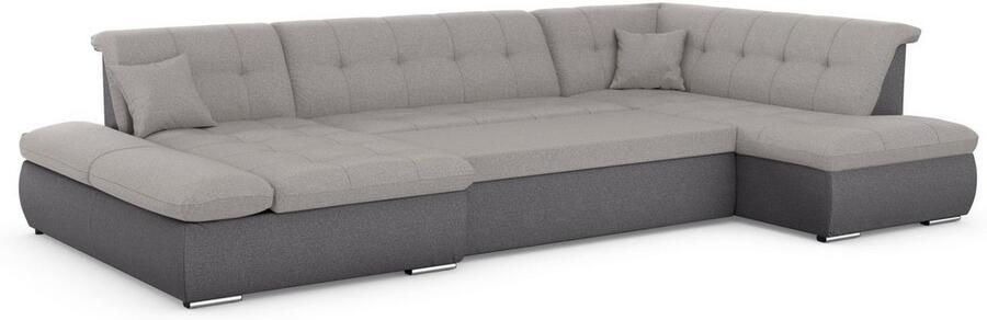 DOMO collection Zithoek Moric U-vorm ook in cord in xxl-formaat naar keuze met slaapfunctie en verstelbare armleuning - Foto 6