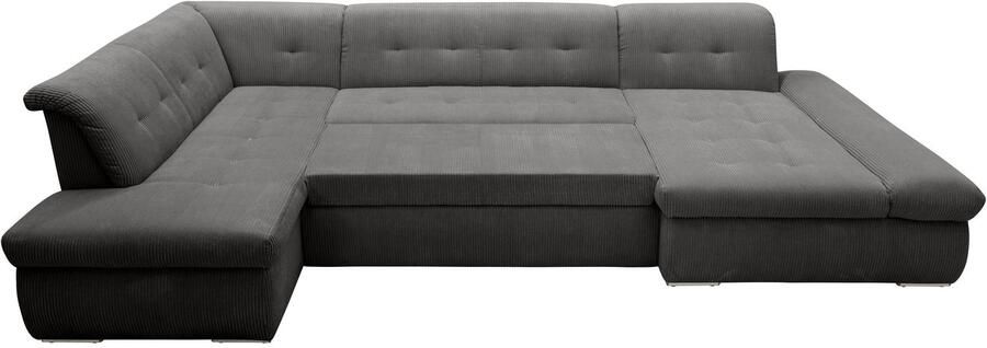 DOMO collection Zithoek Moric U-vorm ook in cord in xxl-formaat naar keuze met slaapfunctie en verstelbare armleuning - Foto 4