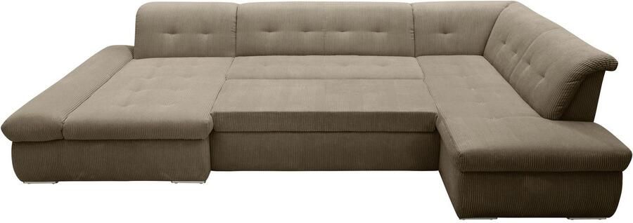 DOMO collection Zithoek Moric U-vorm ook in cord in xxl-formaat naar keuze met slaapfunctie en verstelbare armleuning - Foto 5