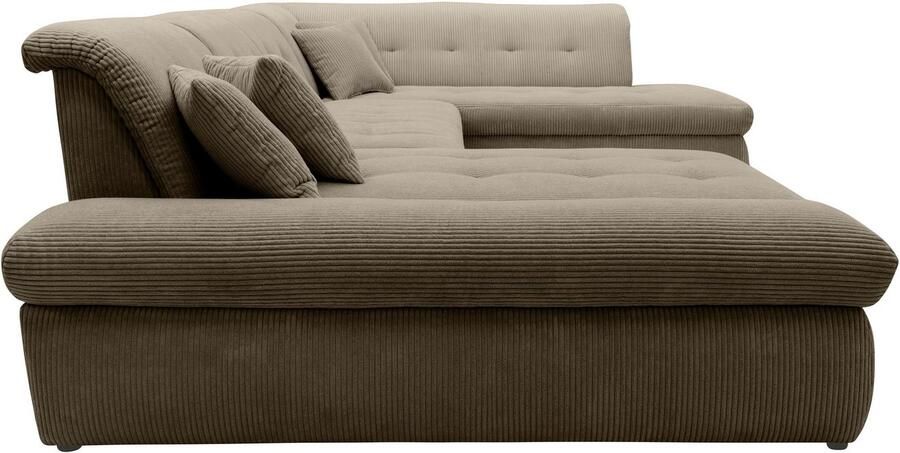 DOMO collection Zithoek Moric U-vorm ook in cord in xxl-formaat naar keuze met slaapfunctie en verstelbare armleuning