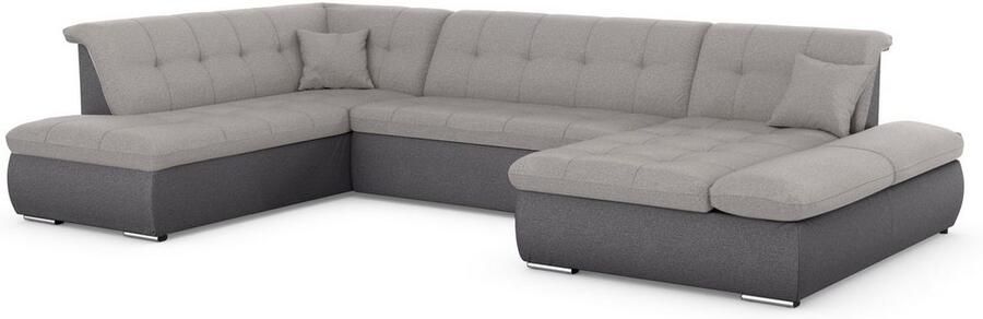 DOMO collection Zithoek Moric U-vorm ook in cord in xxl-formaat naar keuze met slaapfunctie en verstelbare armleuning - Foto 5