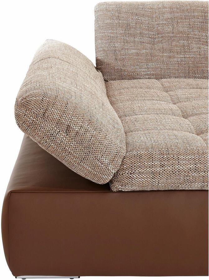 DOMO collection Zithoek Moric U-vorm ook in cord in xxl-formaat naar keuze met slaapfunctie en verstelbare armleuning