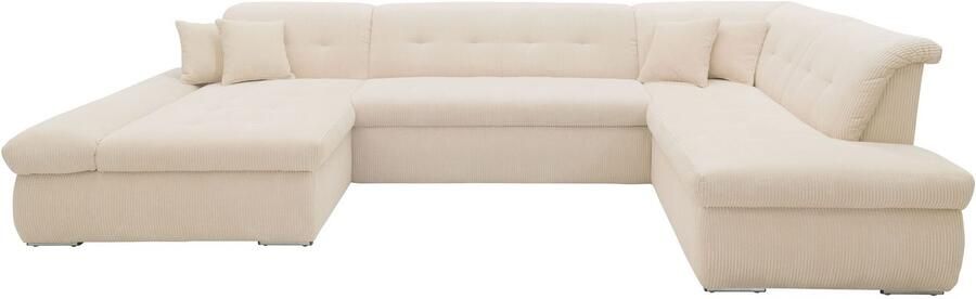 DOMO collection Zithoek Moric U-vorm ook in cord in xxl-formaat naar keuze met slaapfunctie en verstelbare armleuning - Foto 5