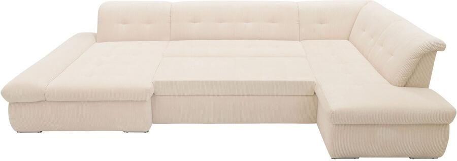 DOMO collection Zithoek Moric U-vorm ook in cord in xxl-formaat naar keuze met slaapfunctie en verstelbare armleuning - Foto 5