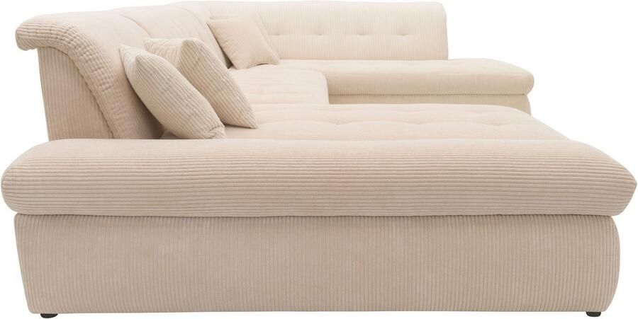 DOMO collection Zithoek Moric U-vorm ook in cord in xxl-formaat naar keuze met slaapfunctie en verstelbare armleuning