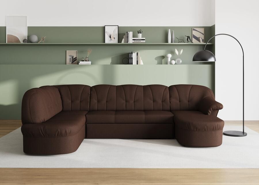 DOMO collection Zithoek Pegnitz tijdloos en modern met aantrekkelijke rugstepping U-vorm - Foto 2