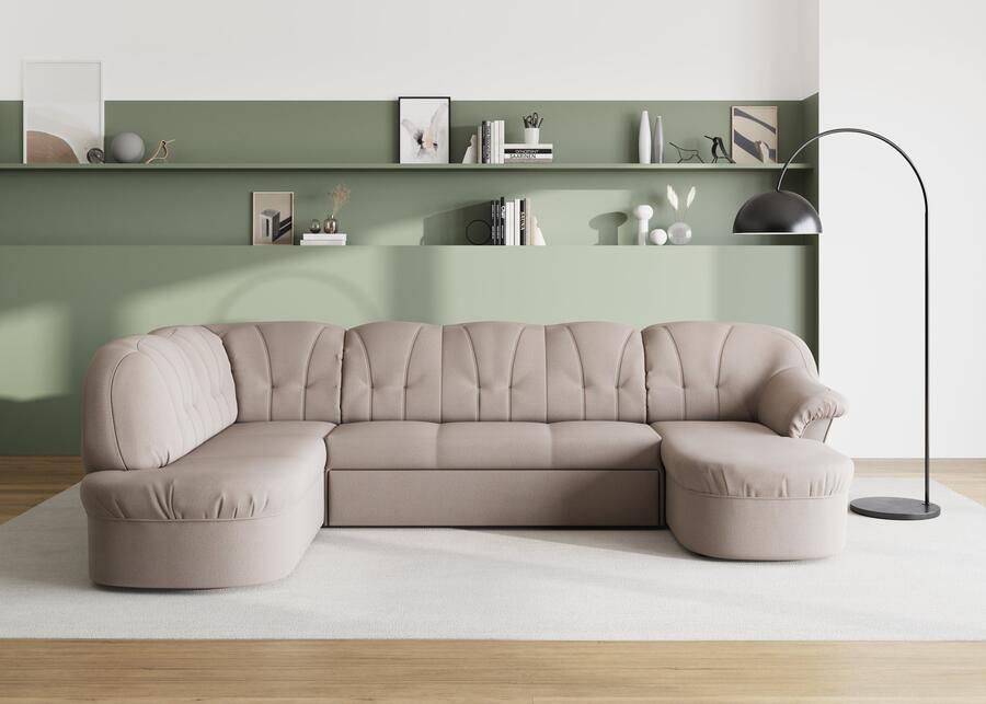 DOMO collection Zithoek Pegnitz tijdloos en modern met aantrekkelijke rugstepping U-vorm - Foto 2