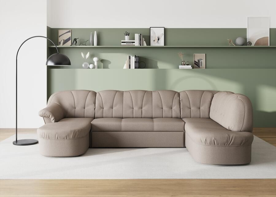 DOMO collection Zithoek Pegnitz tijdloos en modern met aantrekkelijke rugstepping U-vorm - Foto 2