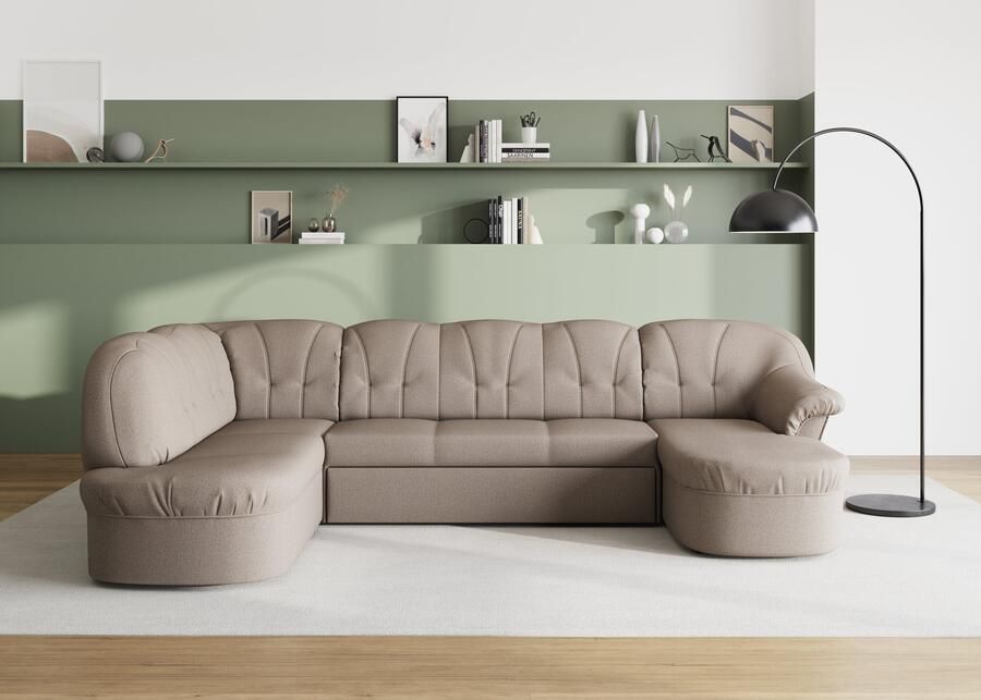 DOMO collection Zithoek Pegnitz tijdloos en modern met aantrekkelijke rugstepping U-vorm - Foto 2