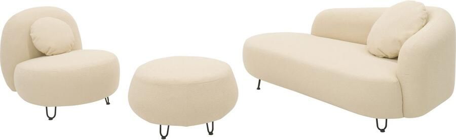 DOMO collection Zithoek Poika bekleding van faux fur Mooi gevormd outdoor-highlight ideaal voor balkon terras tuin (3-delig) - Foto 2