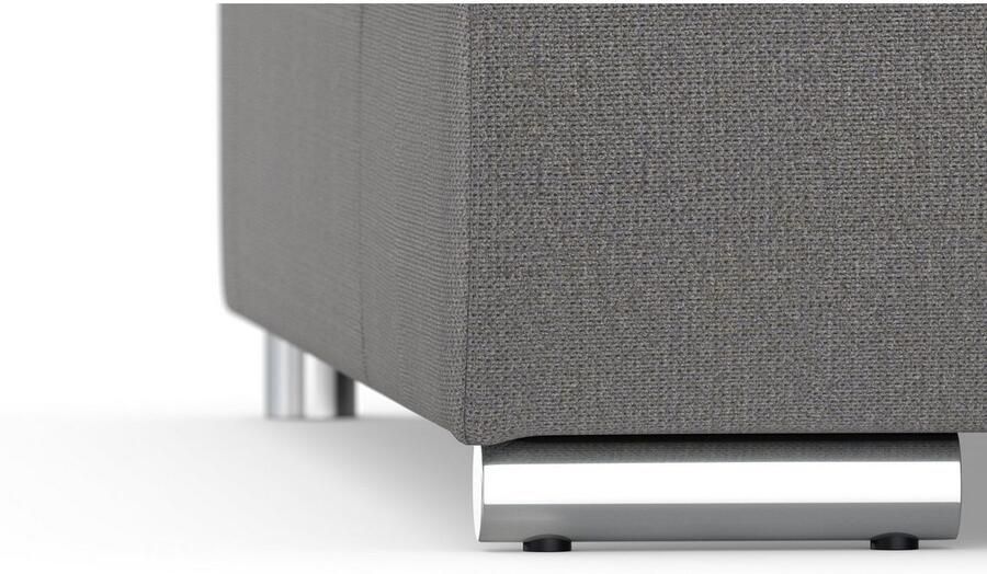 DOMO collection Zithoek Treviso inclusief sierkussen moderne stiksels XXL: B D H: 364 201 83 cm naar keuze met slaapfunctie in vele soorten bekleding ook in cord u-model