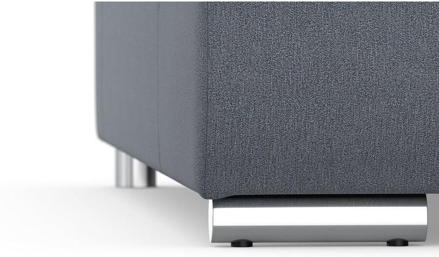 DOMO collection Zithoek Treviso inclusief sierkussen moderne stiksels XXL: B D H: 364 201 83 cm naar keuze met slaapfunctie in vele soorten bekleding ook in cord u-model