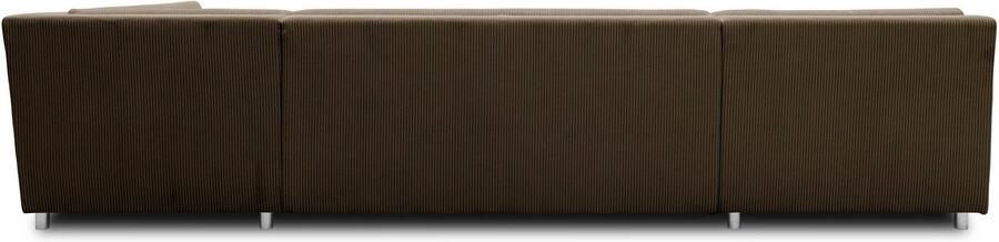 DOMO collection Zithoek Treviso inclusief sierkussen moderne stiksels XXL: B D H: 364 201 83 cm naar keuze met slaapfunctie in vele soorten bekleding ook in cord u-model - Foto 8