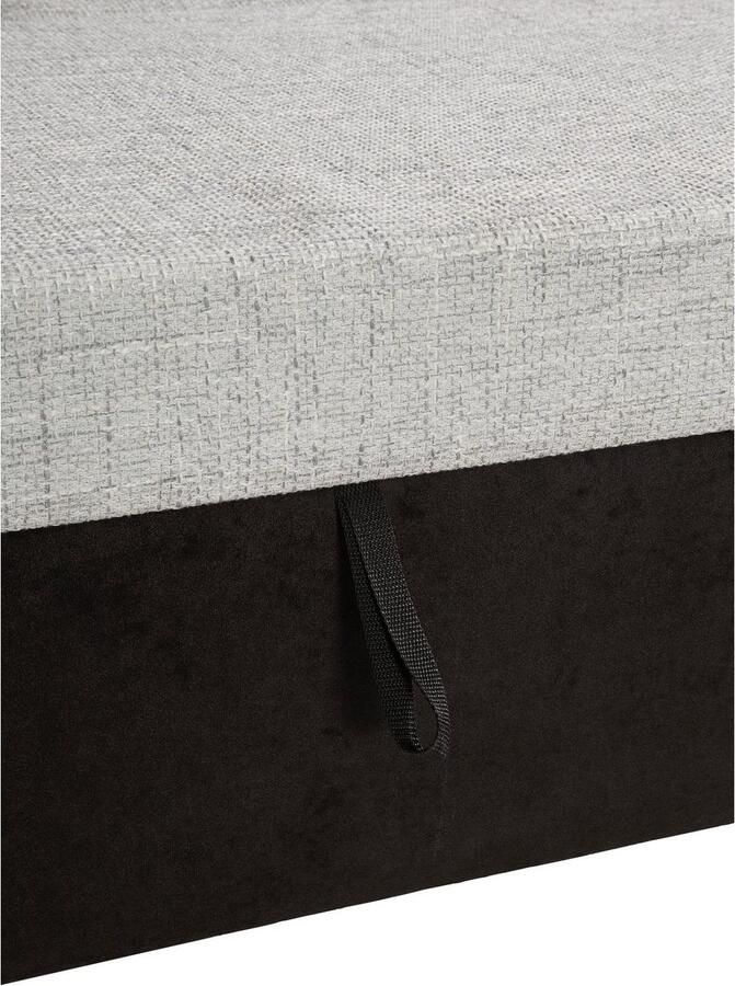 DOMO collection Zithoek Treviso inclusief sierkussen moderne stiksels XXL: B D H: 364 201 83 cm naar keuze met slaapfunctie in vele soorten bekleding ook in cord u-model - Foto 2