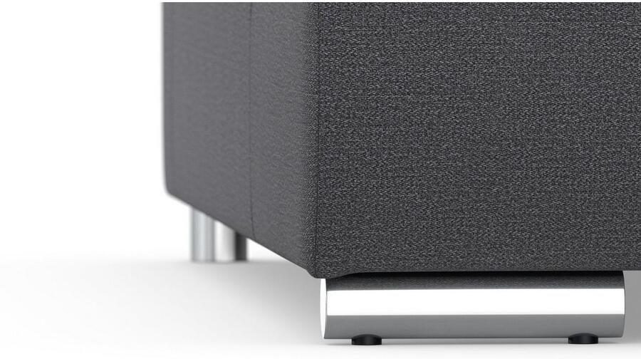 DOMO collection Zithoek Treviso inclusief sierkussen moderne stiksels XXL: B D H: 364 201 83 cm naar keuze met slaapfunctie in vele soorten bekleding ook in cord u-model