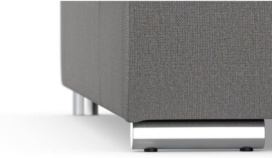 DOMO collection Zithoek Treviso inclusief sierkussen moderne stiksels XXL: B D H: 364 201 83 cm naar keuze met slaapfunctie in vele soorten bekleding ook in cord u-model