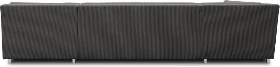 DOMO collection Zithoek Treviso inclusief sierkussen moderne stiksels XXL: B D H: 364 201 83 cm naar keuze met slaapfunctie in vele soorten bekleding ook in cord u-model - Foto 7