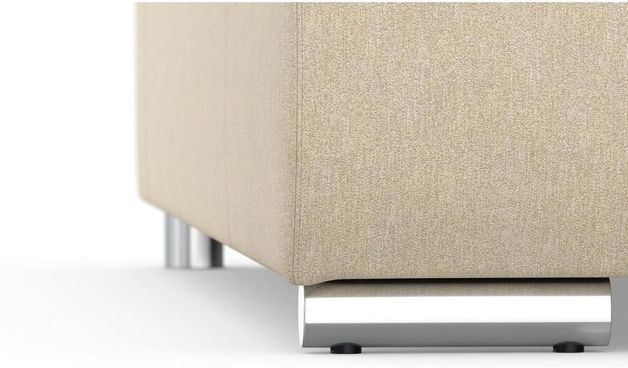 DOMO collection Zithoek Treviso inclusief sierkussen moderne stiksels XXL: B D H: 364 201 83 cm naar keuze met slaapfunctie in vele soorten bekleding ook in cord u-model