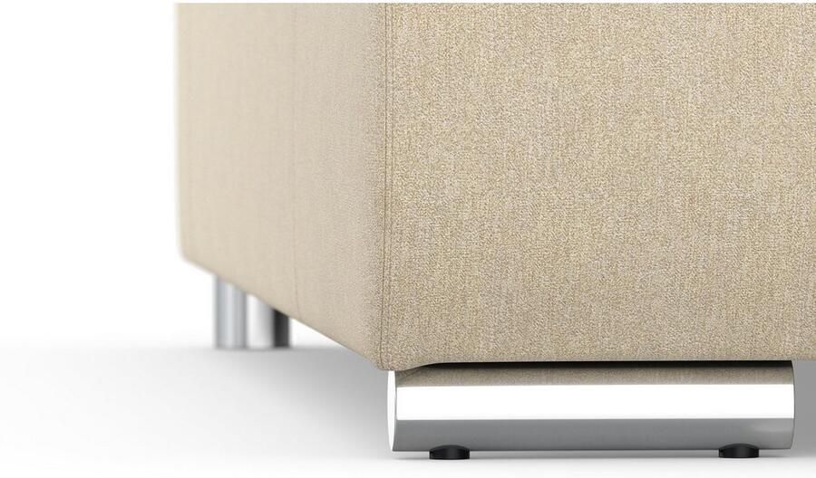 DOMO collection Zithoek Treviso inclusief sierkussen moderne stiksels XXL: B D H: 364 201 83 cm naar keuze met slaapfunctie in vele soorten bekleding ook in cord u-model