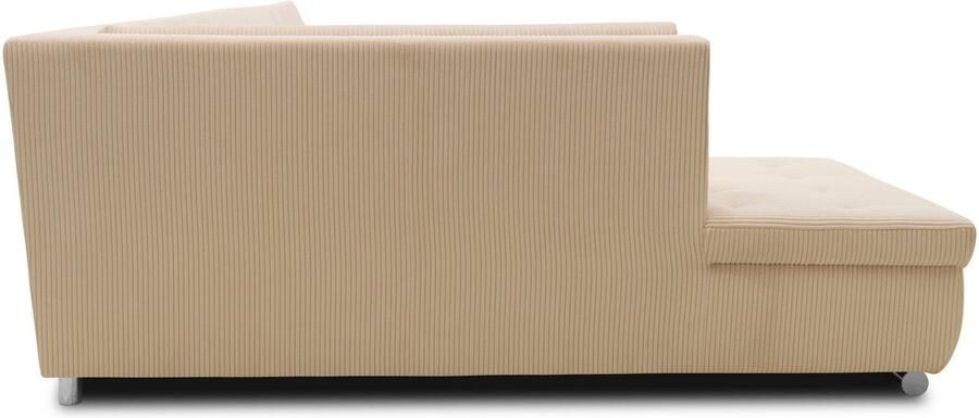 DOMO collection Zithoek Treviso inclusief sierkussen moderne stiksels XXL: B D H: 364 201 83 cm naar keuze met slaapfunctie in vele soorten bekleding ook in cord u-model - Foto 4